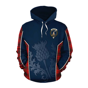 Matheson Tartan Cotton Hoodie with Family Crest and Scottish Thistle Vibes Sport Style