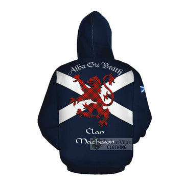 Matheson Tartan Lion Rampant Cotton Hoodie Proudly Display Your Heritage with Alba Gu Brath and Clan Name