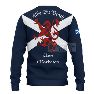 Matheson Tartan Lion Rampant Ugly Sweater Proudly Display Your Heritage with Alba Gu Brath and Clan Name