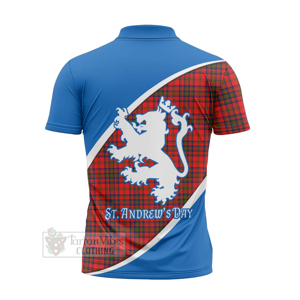 Tartan Vibes Clothing Matheson Family Crest Tartan Zipper Polo Shirt Celebrate Saint Andrew's Day in Style