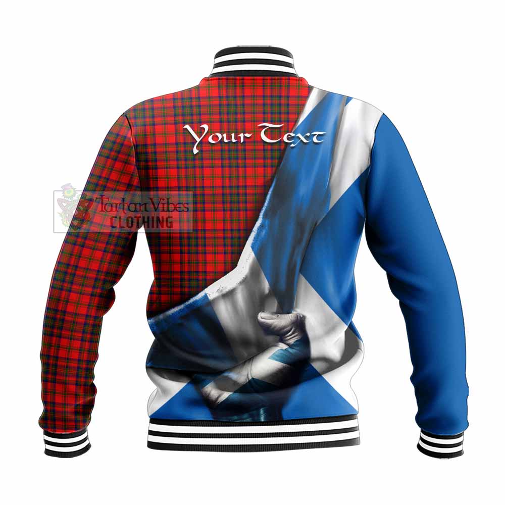 Tartan Vibes Clothing Matheson Tartan Baseball Jacket with Family Crest Scotland Patriotic Style