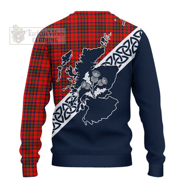 Matheson Tartan Ugly Sweater Featuring Thistle and Scotland Map