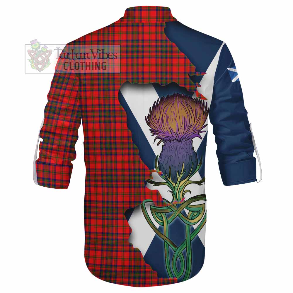 Matheson Tartan Family Crest Ghillie Kilt Shirt Scottish Thistle Celtic Inspired - Tartan Vibes Clothing
