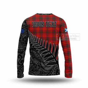 Matheson Crest Tartan Long Sleeve T-Shirt with New Zealand Silver Fern Half Style