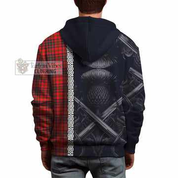 Matheson Tartan Hoodie with Family Crest Cross Sword Thistle Celtic Vibes