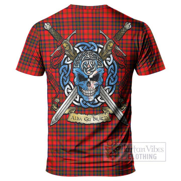 Matheson Tartan T-Shirt with Family Crest Celtic Skull Style