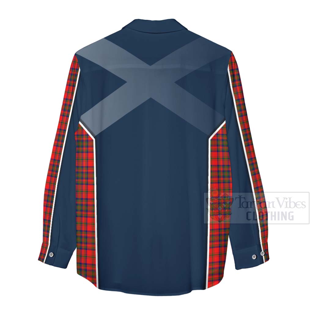 Tartan Vibes Clothing Matheson Tartan Women's Casual Shirt with Family Crest and Scottish Thistle Vibes Sport Style