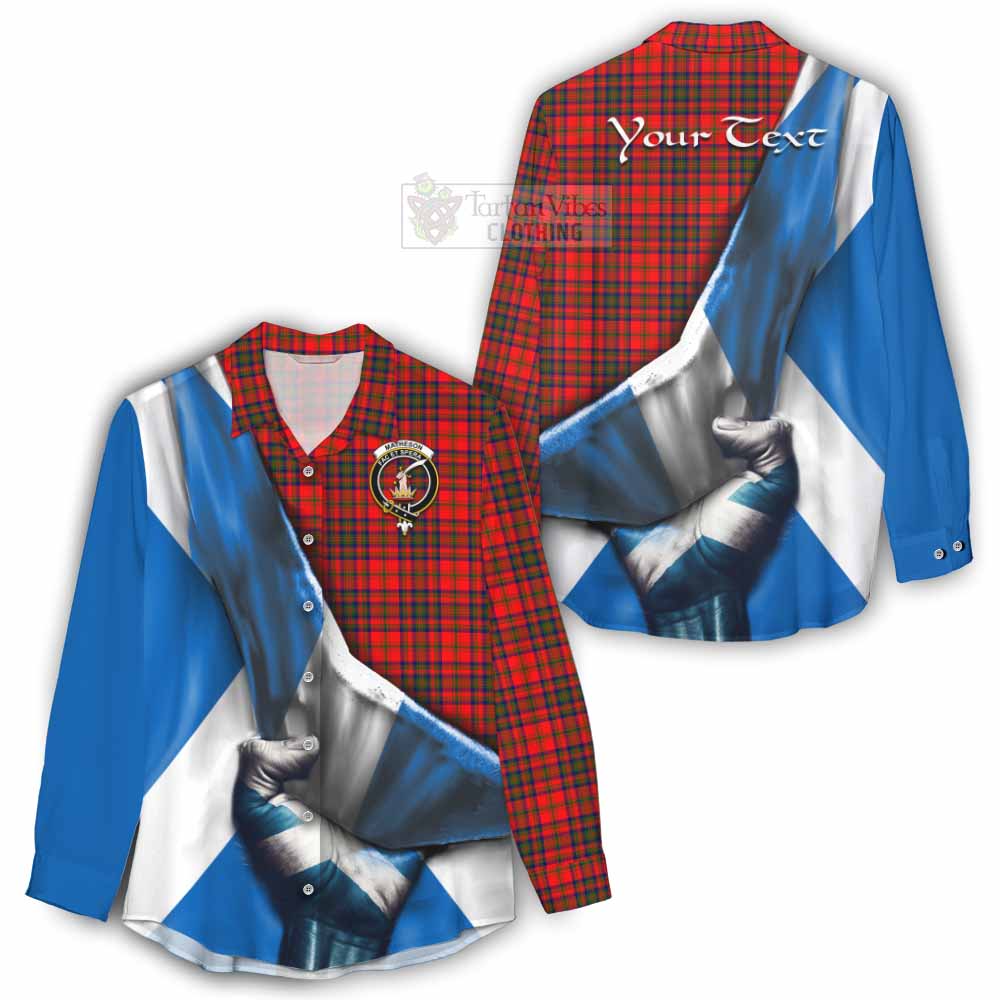 Tartan Vibes Clothing Matheson Tartan Women's Casual Shirt with Family Crest Scotland Patriotic Style