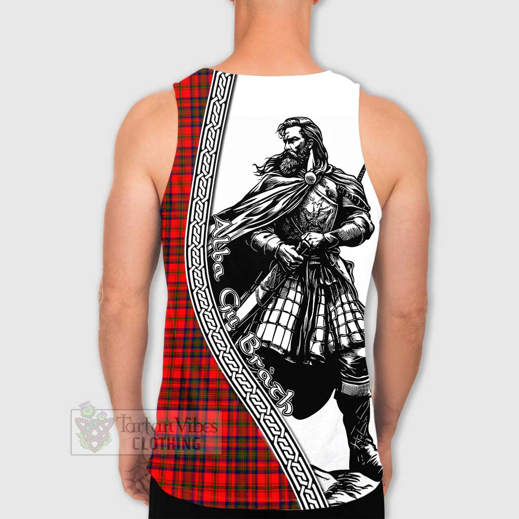 Tartan Vibes Clothing Matheson Tartan Clan Crest Men's Tank Top with Highlander Warrior Celtic Style