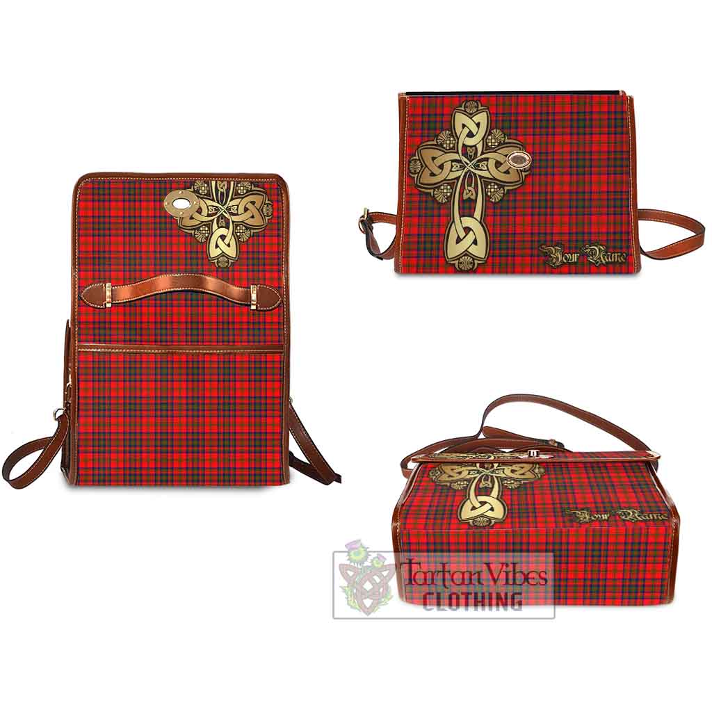 Tartan Vibes Clothing Matheson Tartan Waterproof Canvas Bag Golden Thistle Celtic Cross Style