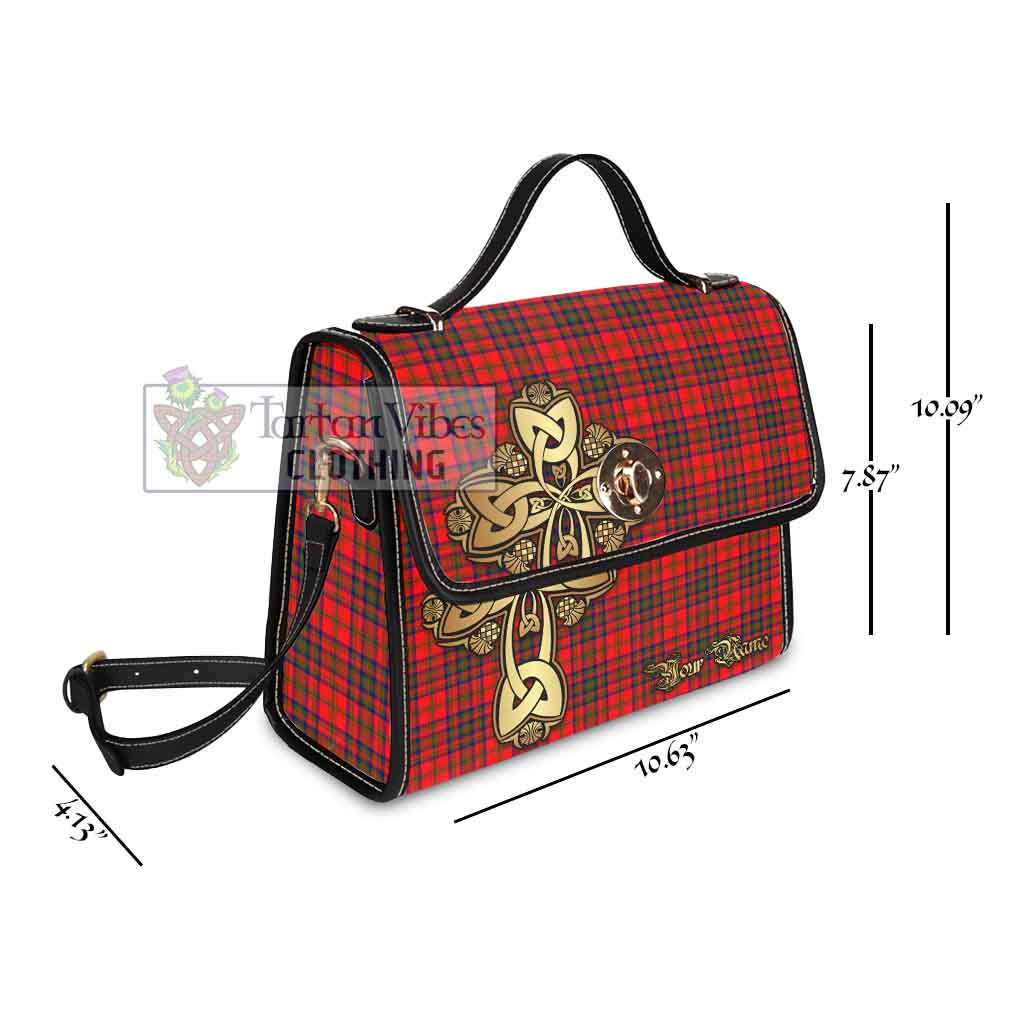 Tartan Vibes Clothing Matheson Tartan Waterproof Canvas Bag Golden Thistle Celtic Cross Style