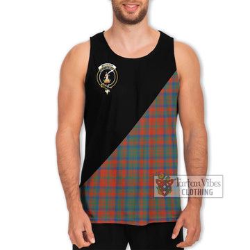 Matheson Ancient Tartan Men's Tank Top with Family Crest and Military Logo Style