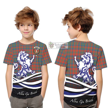 Matheson Ancient Tartan Kid T-Shirt with Alba Gu Brath Regal Lion Emblem