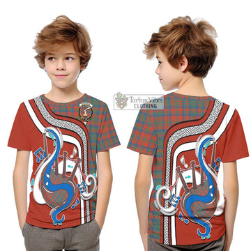 Matheson Ancient Tartan Kid T-Shirt with Epic Bagpipe Style