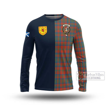 Matheson Ancient Tartan Long Sleeve T-Shirt Alba with Scottish Lion Royal Arm Half Style