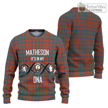 Matheson Ancient Tartan Ugly Sweater with Family Crest DNA In Me Style