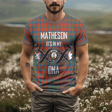 Matheson Ancient Tartan T-Shirt with Family Crest DNA In Me Style