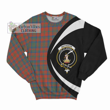 Matheson Ancient Tartan Sweatshirt with Family Crest Circle Style