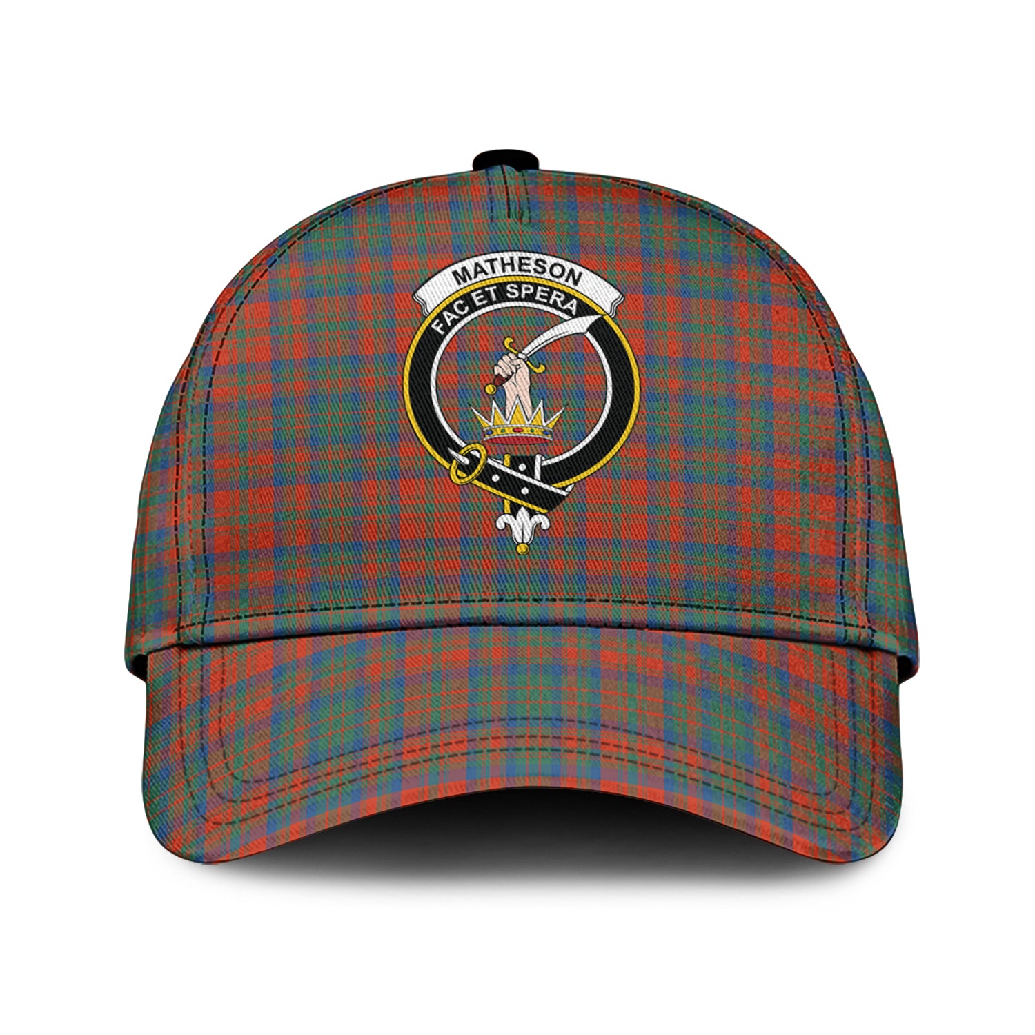 Matheson Ancient Tartan Classic Cap with Family Crest Classic Cap Universal Fit - Tartan Vibes Clothing