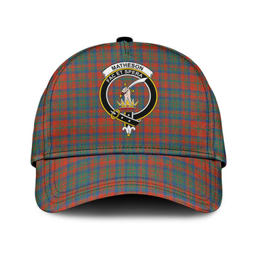 Matheson Ancient Tartan Classic Cap with Family Crest