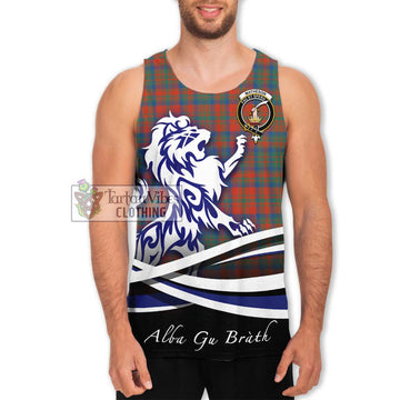 Matheson Ancient Tartan Men's Tank Top with Alba Gu Brath Regal Lion Emblem