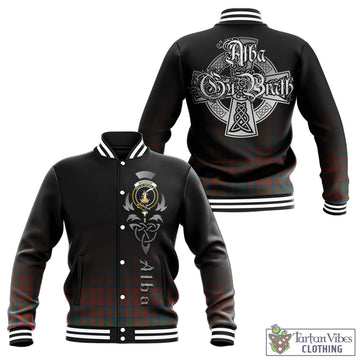 Matheson Ancient Tartan Baseball Jacket Featuring Alba Gu Brath Family Crest Celtic Inspired