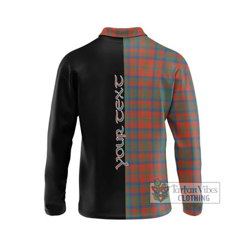 Matheson Ancient Tartan Long Sleeve Polo Shirt with Family Crest and Half Of Me Style