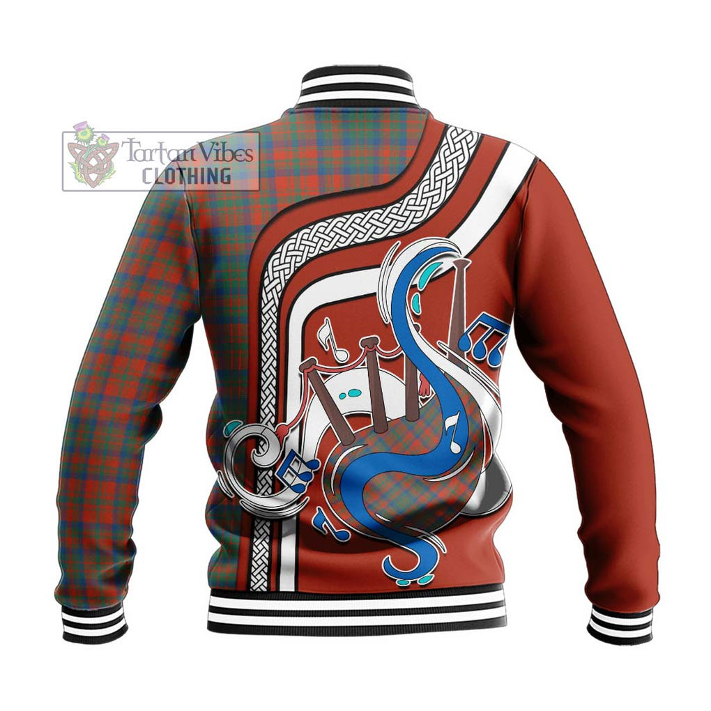 Tartan Vibes Clothing Matheson Ancient Tartan Baseball Jacket with Epic Bagpipe Style