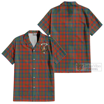 Matheson Ancient Tartan Cotton Hawaiian Shirt with Family Crest