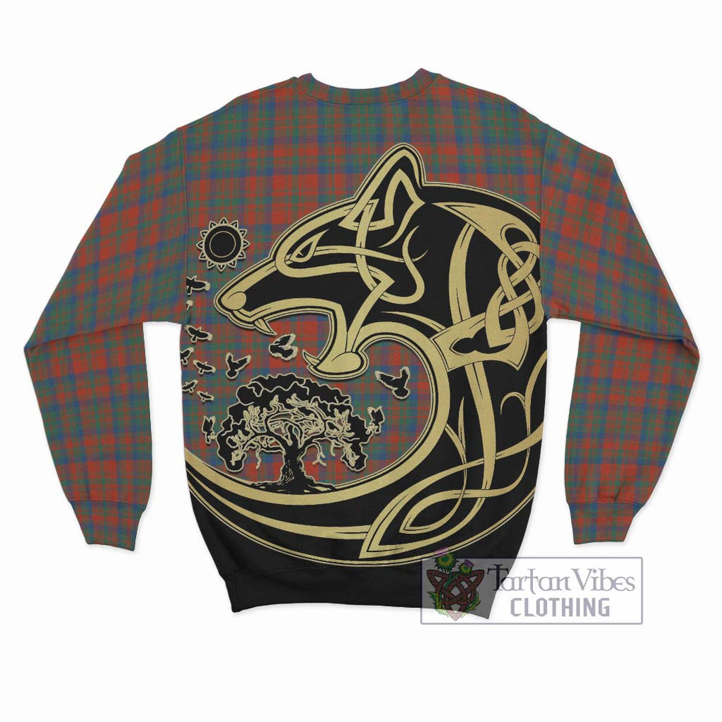 Matheson Ancient Tartan Sweatshirt with Family Crest Celtic Wolf Style - Tartan Vibes Clothing