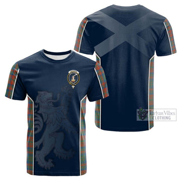 Matheson Ancient Tartan Cotton T-shirt with Family Crest and Lion Rampant Vibes Sport Style