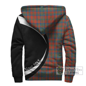 Matheson Ancient Tartan Sherpa Hoodie with Family Crest Circle Style