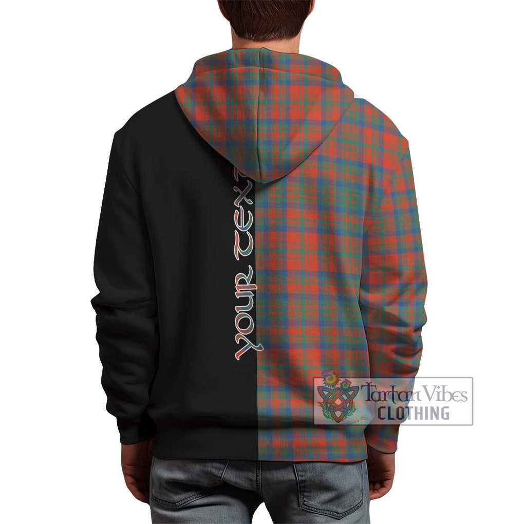 Matheson Ancient Tartan Hoodie with Family Crest and Half Of Me Style - Tartanvibesclothing Shop