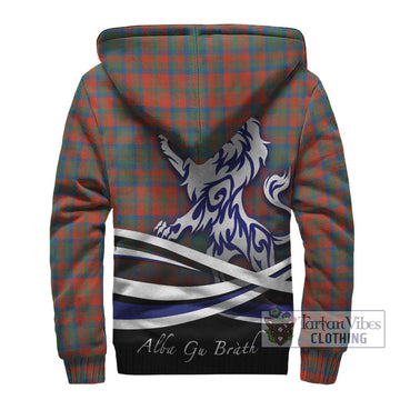 Matheson Ancient Tartan Sherpa Hoodie with Alba Gu Brath Regal Lion Emblem