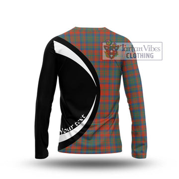 Matheson Ancient Tartan Long Sleeve T-Shirt with Family Crest Circle Style