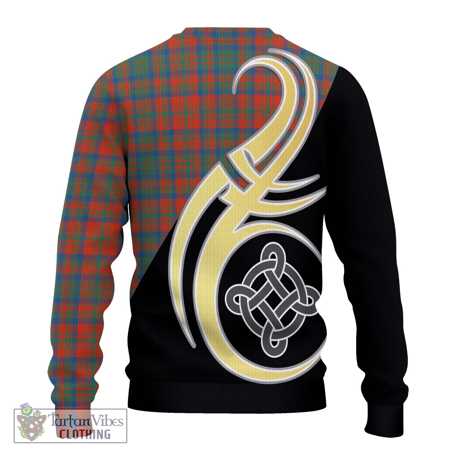 Matheson Ancient Tartan Knitted Sweater with Family Crest and Celtic Symbol Style - Tartan Vibes Clothing