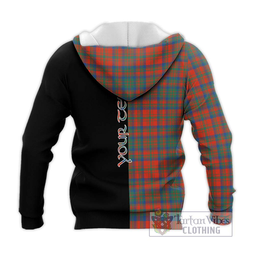 Matheson Ancient Tartan Knitted Hoodie with Family Crest and Half Of Me Style - Tartanvibesclothing Shop