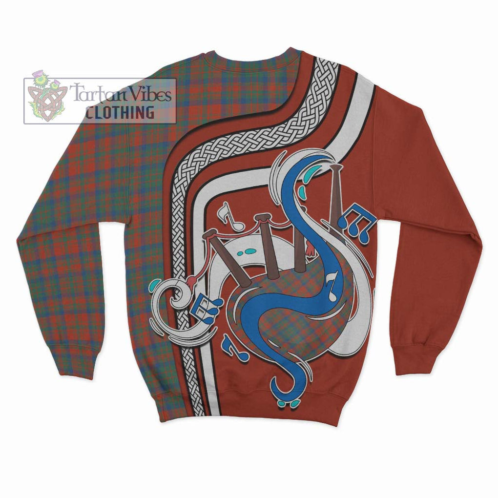 Tartan Vibes Clothing Matheson Ancient Tartan Sweatshirt with Epic Bagpipe Style