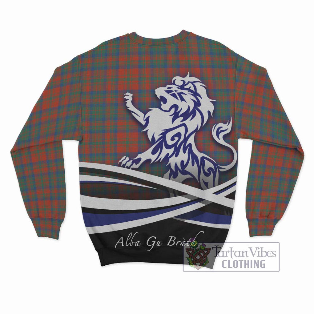 Matheson Ancient Tartan Sweatshirt with Alba Gu Brath Regal Lion Emblem - Tartanvibesclothing Shop