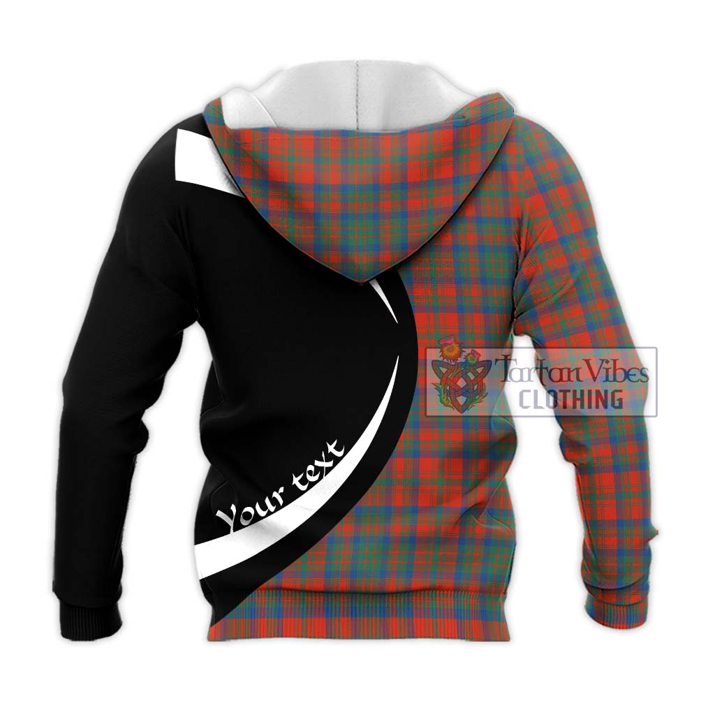 Matheson Ancient Tartan Knitted Hoodie with Family Crest Circle Style - Tartan Vibes Clothing