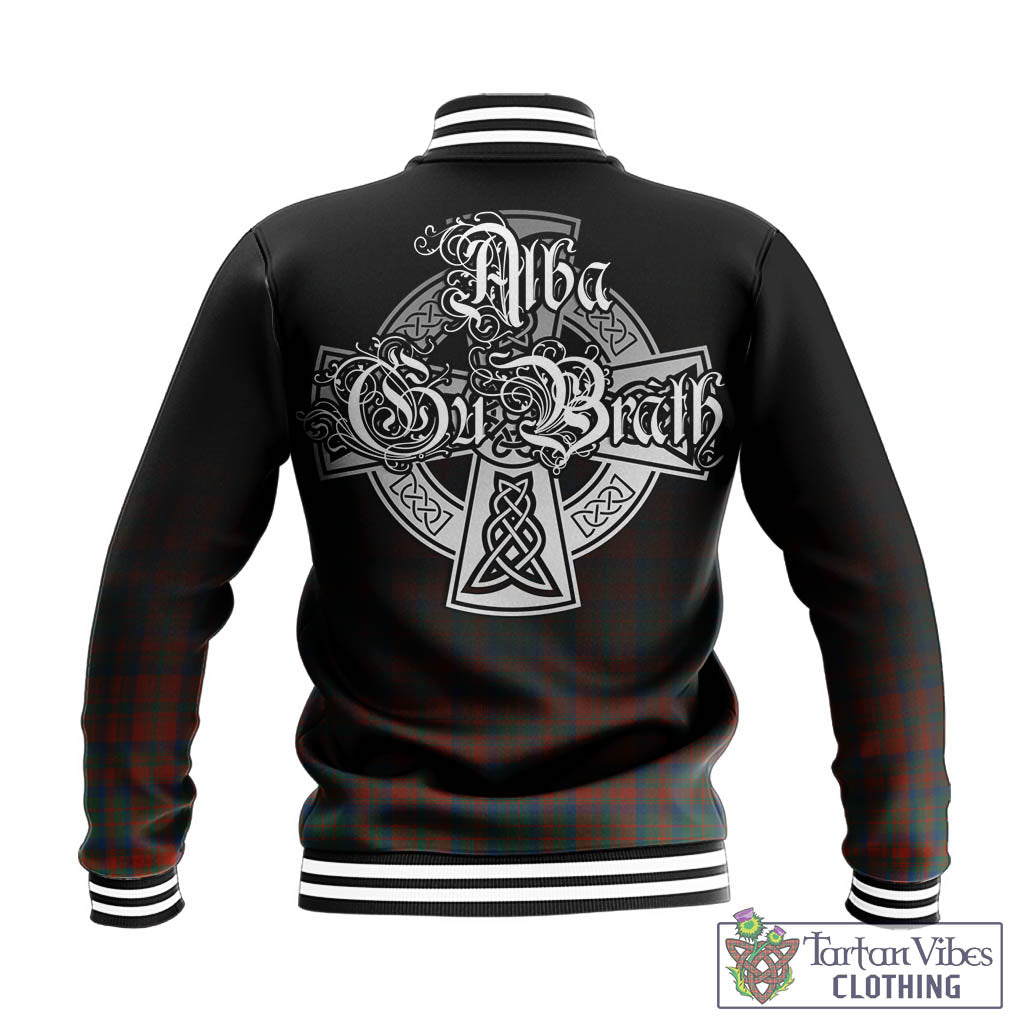 Tartan Vibes Clothing Matheson Ancient Tartan Baseball Jacket Featuring Alba Gu Brath Family Crest Celtic Inspired