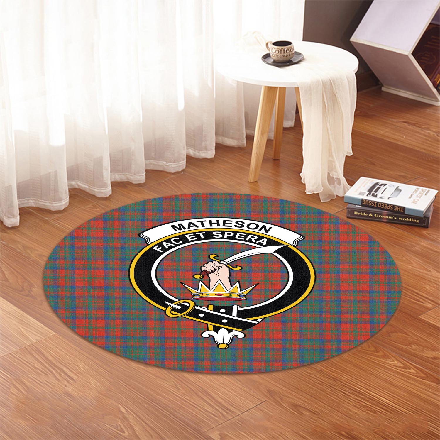 matheson-ancient-tartan-round-rug-with-family-crest