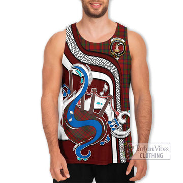 Matheson Dress Tartan Men's Tank Top with Epic Bagpipe Style