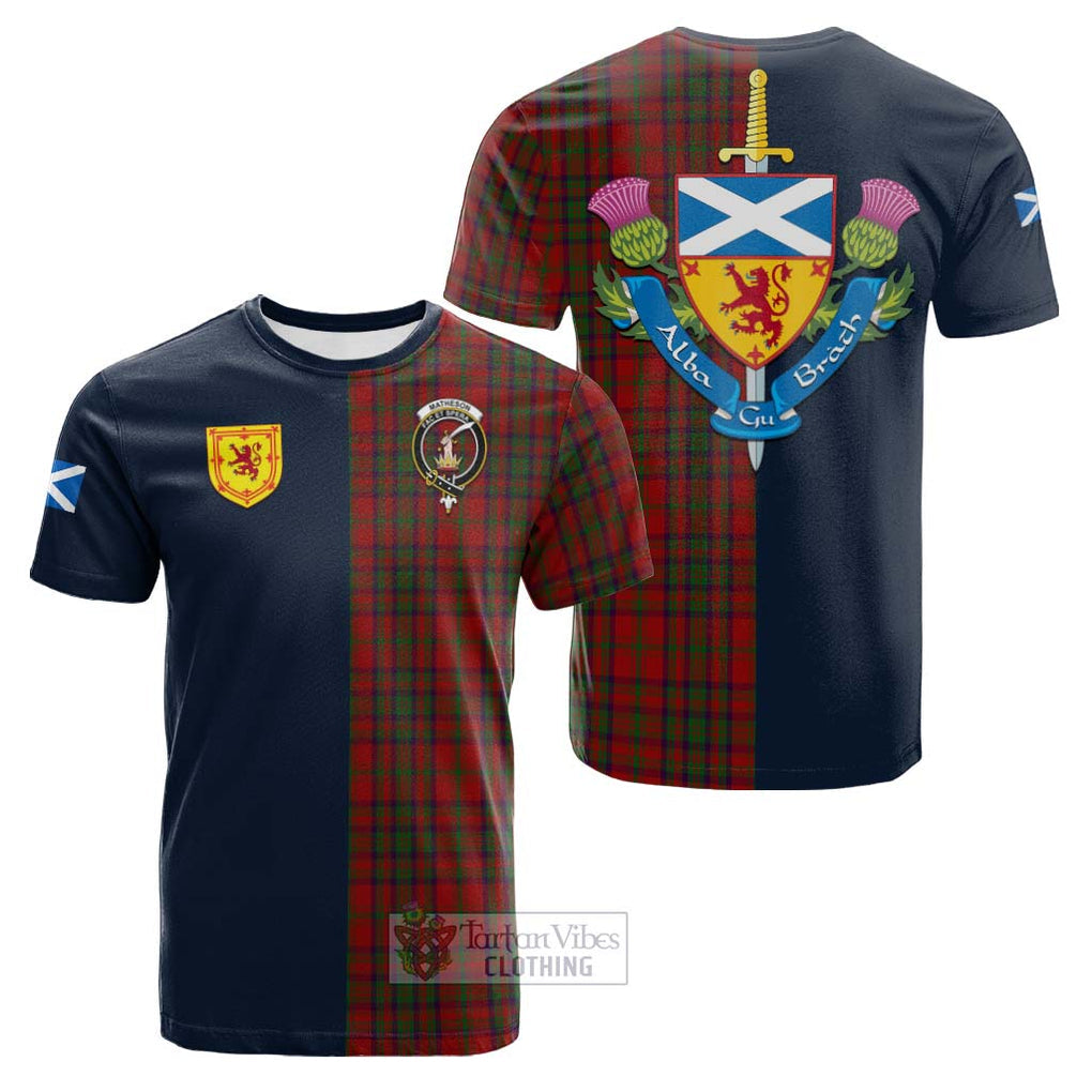 Tartan Vibes Clothing Matheson Dress Tartan Cotton T-shirt with Scottish Lion Royal Arm Half Style