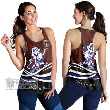 Matheson Dress Tartan Women's Racerback Tanks with Alba Gu Brath Regal Lion Emblem