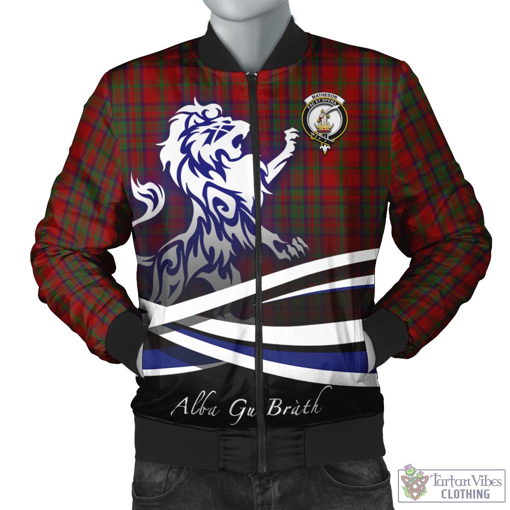 Tartan Vibes Clothing Matheson Dress Tartan Bomber Jacket with Alba Gu Brath Regal Lion Emblem