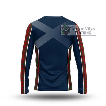 Matheson Dress Tartan Long Sleeve T-Shirt with Family Crest and Lion Rampant Vibes Sport Style