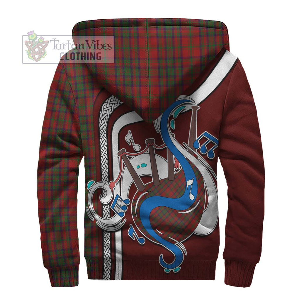 Matheson Dress Tartan Sherpa Hoodie with Epic Bagpipe Style - Tartanvibesclothing Shop