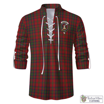 Matheson Dress Tartan Men's Scottish Traditional Jacobite Ghillie Kilt Shirt with Family Crest