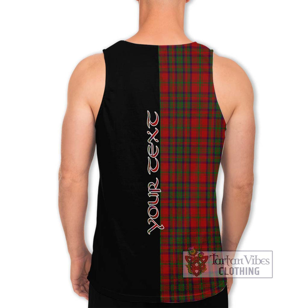 Matheson Dress Tartan Men's Tank Top with Family Crest and Half Of Me Style - Tartanvibesclothing Shop